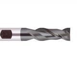 Regular Length (AlTiN Coated) Single End Two Flute Center Cutting Cobalt End Mills