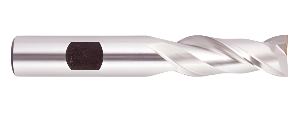 Two Flute High Helix Single End Center Cutting HSS End Mills