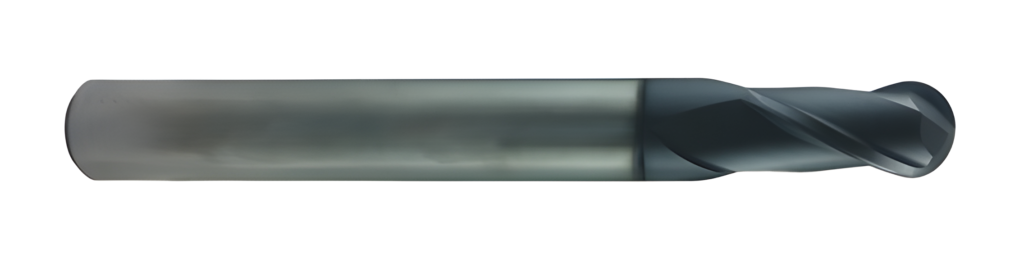 2 Flute Single End Ball Center Cutting TC Carbide End Mill w/ AlTiN