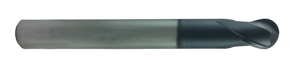 2 Flute Single End Ball Extended Reach Center Cutting TC Carbide End Mill w/ AlTiN