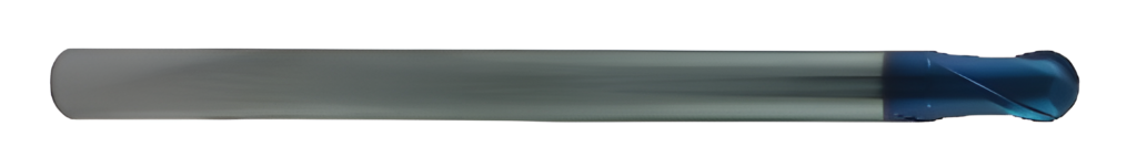 Two Flute Single End Ball Extended Reach Center Cutting TC Carbide End Mill w/ Sapphire